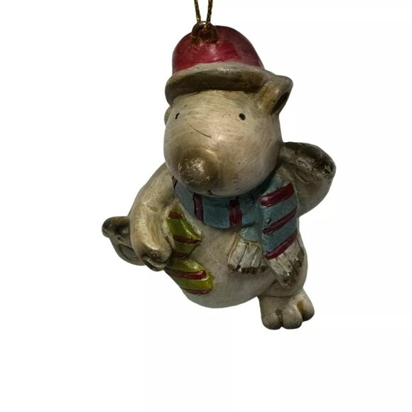 Christmas Polar Bear Ornament with Scarf & Hat Holiday Tree Décor Gift - Picture 2 of 5